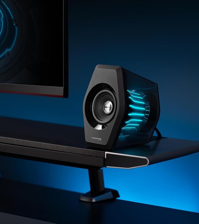 Edifier G2000 Pro 2.0 RGB Gaming Speakers with 64W Peak Power, Virtual 7.1 Surround Sound, 270° TempoFlow Light Sync, Bluetooth 5.4/USB-C/AUX for PC, PS5, Game Console (Black)