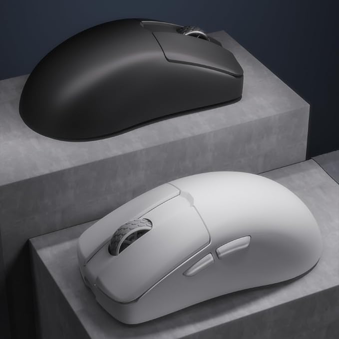 MOTOSPEED X1 4K Mini Wireless Gaming Mouse,Tri-Mode 2.4G/USB-C/Bluetooth Mouse Up to 26000DPI,PAW3395 Optical Sensor Lightweight 48g,5 programmable Button,Computer Mouse for Laptop,PC,Mac-White