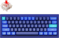 Keychron Q4 Wired Custom Mechanical Keyboard, QMK/VIA Programmable Macro, Full Aluminum, Hot-Swappable Gateron G Pro Red Switch, 60% Layout Double Gasket Compatible with Mac and Windows - Blue