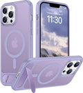 Magnetic Compatible with iPhone 13 Pro Max Case, [Built-in Invisible Kickstand][Compatible with MagSafe] [Military Grade Shockproof] Slim Translucent Matte Phone Case for iPhone 13 Pro Max 6.7"