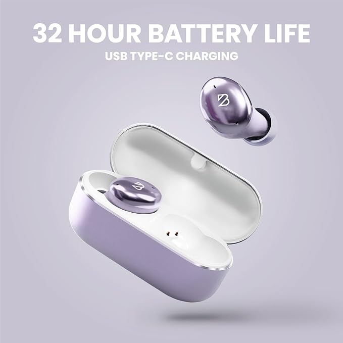 Back Bay Audio Tempo 30 Wireless Earbuds for Small Ears - Award-Winning Sound, Sweatproof Bluetooth Earbuds, Tech Fitness Gifts for Men, Comfortable Bluetooth Ear Buds for Women - Lavender