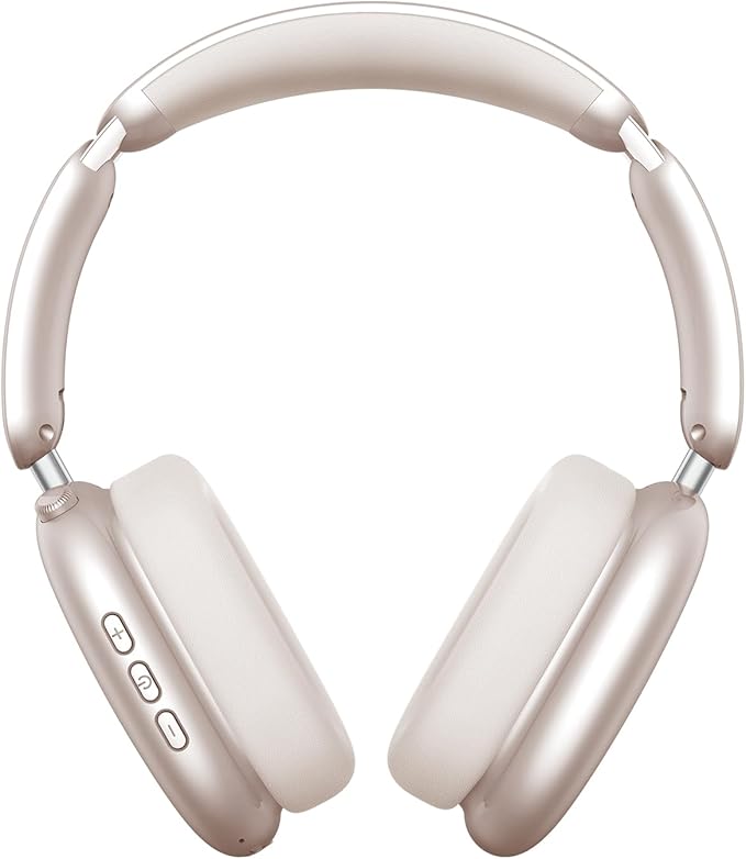 Wentronic Y02 Active Noise Cancelling Headphones, Wireless Over-Ear Bluetooth 5.4 Headphones, Multiple Modes, 60H Playtime,Hi-Res Audio,Big Bass,Foldable Lightweight for Travel Home Office, Starlight