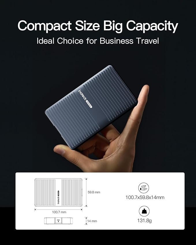 Inateck 40Gbps M.2 NVMe SSD Aluminum Enclosure, USB4.0/Thunderbolt 3/4 External Hard Drive Enclosure, No Tools Required Installation, Supports 2280 SSDs, M-Key, FE2029
