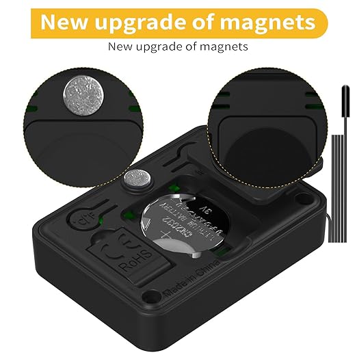 3PCS Mini Digital Hygrometer and Thermometer Reptile Thermometer with Extend Probe (Only Temperature) Indoor Temp and Humidity Meter with Magnet