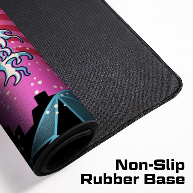 Starforge - Retro Wave Gaming Desk Mat – Large Extended Mouse & Keyboard Pad