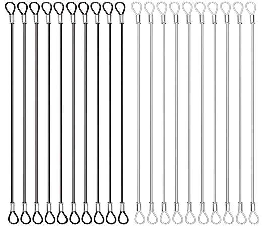 20 Pack Safety Stainless Steel Tethers,2 Color Coated Security Tether Lanyard Kit Cable Wire Compatible with Sporting Camera All Editions,Action Camera Series Devices and Other Applicable Equipment
