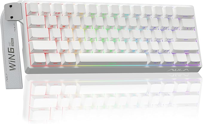 Aula WIN60 HE - 60% Mechanical Gaming Keyboard Wired, Hall Effect Magnetic Switch Hot Swappable, Adjustable Actuation RT Mode, 8000 Hz Polling Rate, RGB Keyboard 60 Percent Compact Design for PC