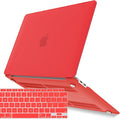 IBENZER Compatible with New MacBook Air 13 inch Case 2022 2021 2020 M1 A2337 A2179 A1932, Plastic Hard Shell Case with Keyboard Cover for Mac Retina Display with Touch ID, Red, MMA-T13RD+1A