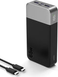 NOBIS Portable Charger, 65W 20000mAh Power Bank Fast Charging PD QC, 2 USB-C(in/Out) & 2 USB-A Battery Pack with Digital Display for Laptop Phone 17 Tablet Earbuds