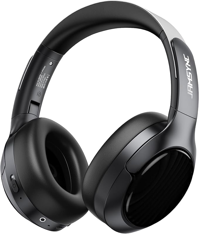 Hybrid Active Noise Cancelling Headphones, Bluetooth 6.0 Over Ear Headphones, 120H Battery Fast Charging, Hi-Res Audio, Transparency Mode, Deep Bass, Memory Foam Comfort Fit for Travel Office Home