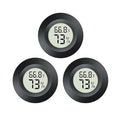 3pcs Mini Hygrometer Thermometer Indoor Outdoor Round Humidity Meter Temperature Gauge Humidity Sensor Fahrenheit Switchable Celsius Monitor for Reptile Jars 3D Printer