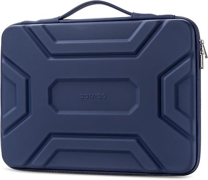DOMISO 17 inch Laptop Sleeve with Handle, Shockproof and Waterproof EVA Protective Laptop case, Laptop Sleeves for 17.3" HP Dell Asus Laptop, Dark Blue