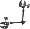 PellKing Magic Arm Clamp Kit, Camera Mount Articulating Friction Arm w 2 Pcs Super Clamp, w 1/4"-20 Screw and Thread Hole, for Camera, Light, Monitor, Webcam or Action Camera 2kg, for Table, Tube