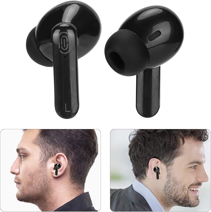 Sanpyl Y113 Bluetooth 5.3 Wireless Earbuds, 3H Playtime IPX5 Sweatproof Headphones, Comfort Fit Secure Ear Grip for Gym Running Travel, Includes 114-Language Translation Support, Black