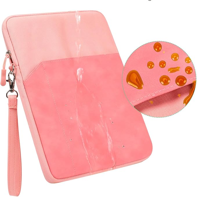 CAAORDKSO 6-7 Inch Sleeve Case for All-New Kindle Paperwhite 7"/Amazon Kindle Paperwhite 6.8", Fire 7 Tablet, 6-inch Kindle, eBook, Protective Sleeve Cover Pouch Bag Carrying Case with Pocket, Pink