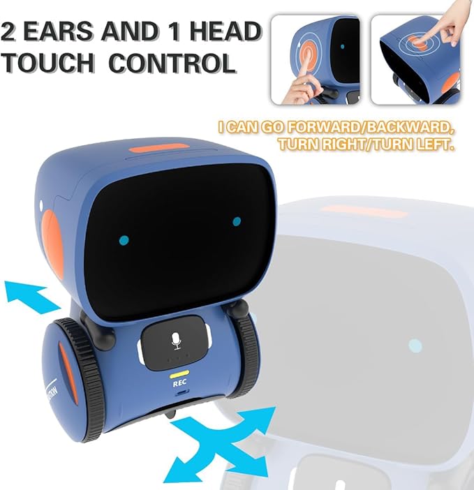 98K Robot Toys for Girls and Boys Rechargeable, Touch and Voice Control Robots Interactive Talking Smart Partner and Teacher with Singing, Dancing, STEM Toy Gifts for Kids Age 3 and Up