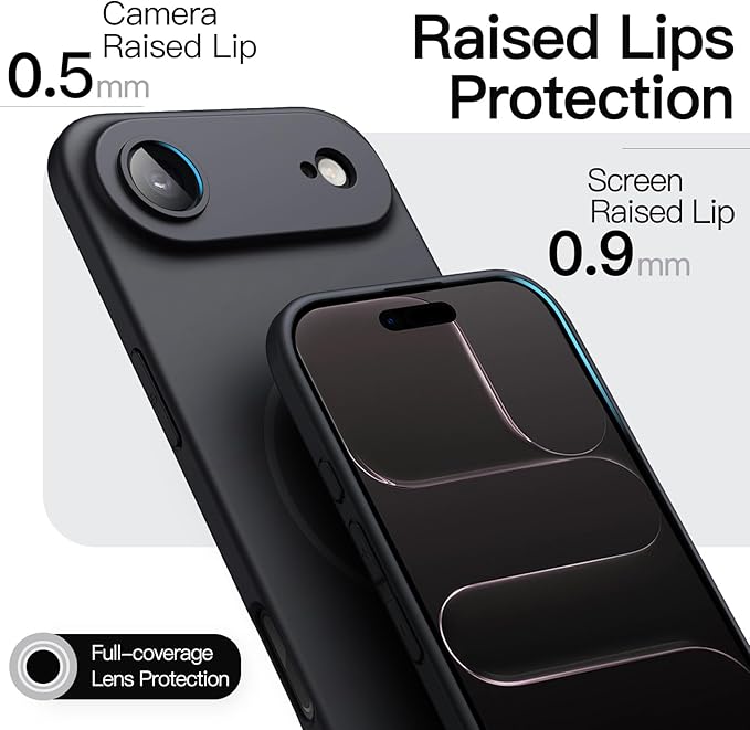 JETech Magnetic Slim Case for iPhone Air, Compatible with MagSafe, Ultra-Thin Lightweight Minimalist Phone Cover with Matte Finish and Full Camera Lens Protection, 6.5-Inch Display (Black)
