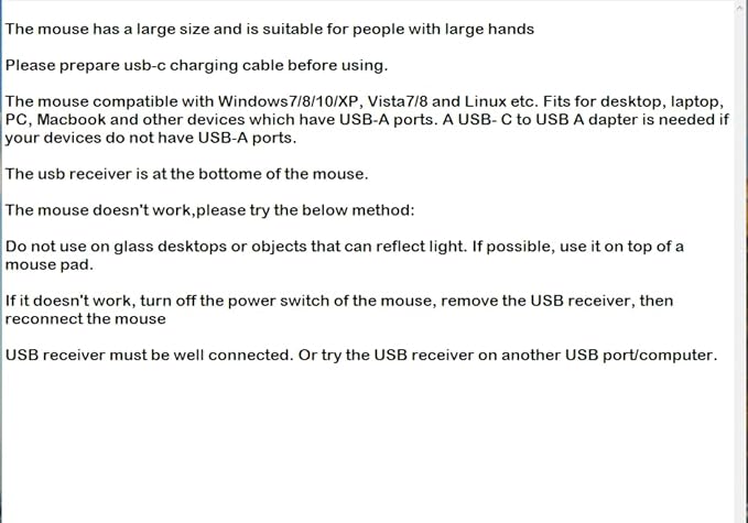 Wireless Mouse Ergonomic Vertical Mouse for Large Hands Rechargeable Big Quiet Silent Ergo Blue LED Light 3600DPI Carpal Tunnel Comfortable Cordless Mice for PC Laptop Computer Macbook Office Gift