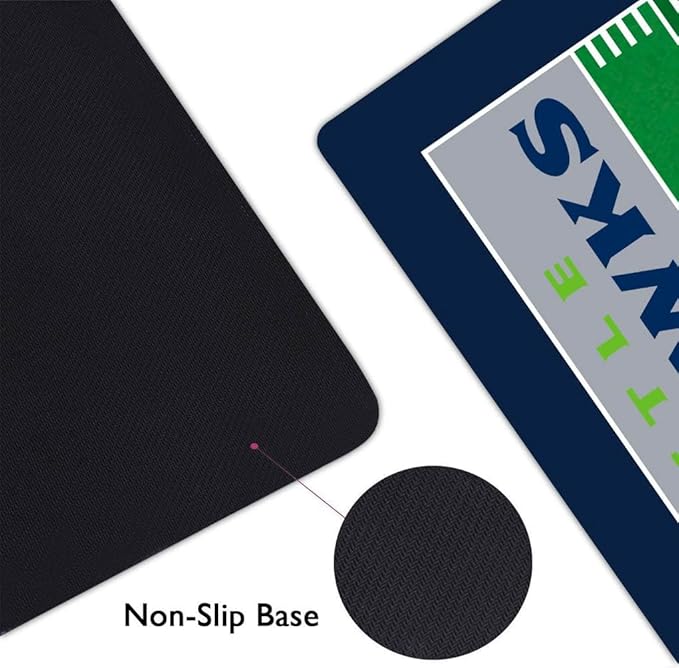 Large Gaming Mouse Pad, Mousepad with Non-Slip Rubber Base for Laptop Computer Desktop Keyboard,Football Fans Boy Husband Gift Blue Design Mat