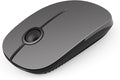 Unipows Wireless Mouse - 2.4G Slim Portable Computer Mouse with Nano Receiver, Less Noise Mobile Optical Mice for Notebook, PC, Laptop, Computer, Mac (Black and Grey)