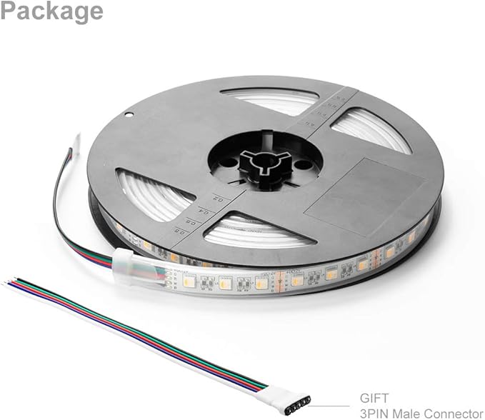 BTF-LIGHTING 5050 RGBW RGB+Warm White(2700K-3000K) 4 Colors in 1 LED Tape Light DC12V 5m 16.4ft 60LED/m Multi-Colored IP67 White 14mm PCB for Bedroom Kitchen Home Decoration(No Adapter or Controller)