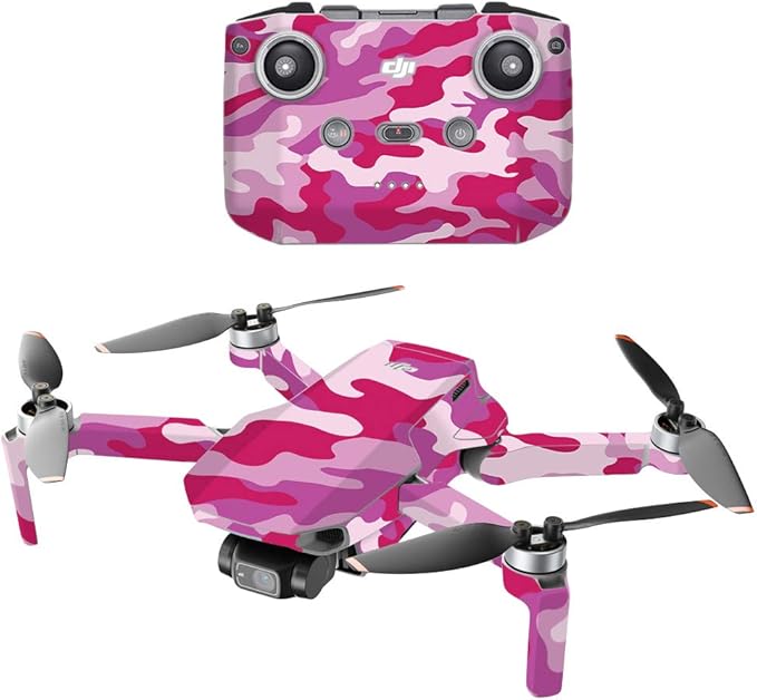 MightySkins Compatible with DJI Mini 2 Portable Drone - Pink Camo | Protective, Durable, and Unique Vinyl Decal wrap Cover | Easy to Apply, Remove, and Change Styles | Made in The USA