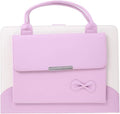 Handbag Case for iPad Pro 13" (M5/M4) 2025/2024, Air 13" M2 M3, iPad Pro 12.9-inch 2018-2022, Techcircle Cute Bowknot Pocket Wallet Design Folio Stand PU Leather Carrying Case, Auto Sleep/Wake, Pink
