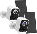 PEEIPM Security Cameras Wireless Outdoor: Solar Power Cameras for Home Security WiFi Battery Seguridad Camara System Kit Surveillance Monitor with Motion Sensor Flood Light Alarm & Color Night Vision