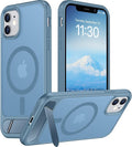 Magnetic Compatible with iPhone 11 Phone Case, [Built-in Invisible Kickstand][Compatible with MagSafe] [Military Grade Shockproof] Slim Translucent Matte Phone Case for iPhone 11 6.1"