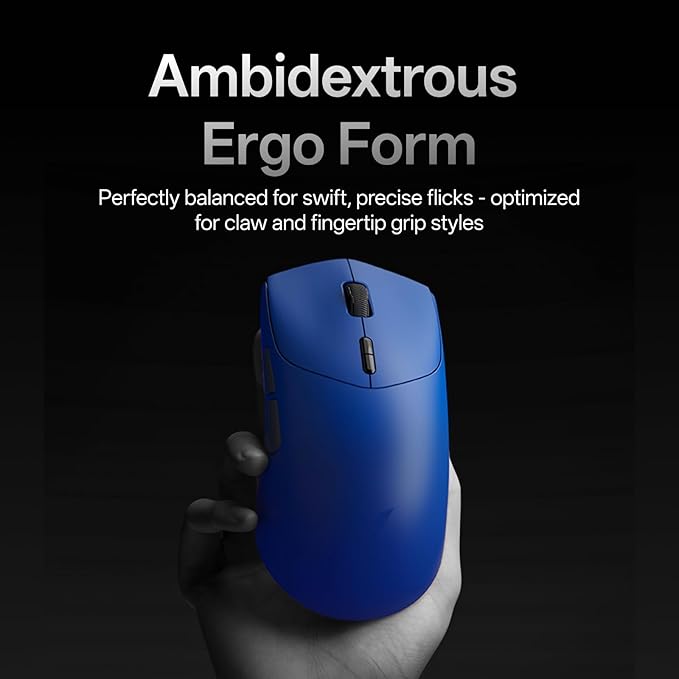 Rapoo VT7 Wireless Gaming Mouse, True 8K Wireless Polling Rate, 53g Lightweight, Up to 750 Hr Battery, Nordic nRF54L15 MCU, 100-Million Mechanical Switch, 10 Programmable Buttons, Macro Enabled