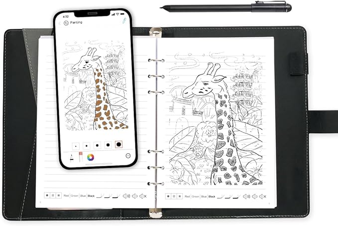 Ophaya 2 in 1 Digital Pen Smart Pen Writing Set, Includes Smartpen, Notebook, Use with Ophaya App for Notes Taking, Recording, Storing