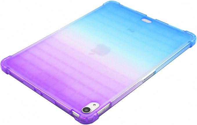Case for iPad Air 11" M2 (2024) & iPad Pro 11 inch 4th/3rd/2nd/1st Gen (2022/2021/2020/2018) & iPad Air 5th/4th Gen 10.9" (2022/2020) Translucent Frosted Clear TPU Back Cover, Purple & Blue