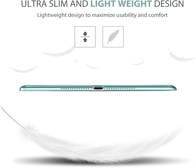ProCase Smart Case for iPad 9.7 Inch iPad 6th/5th Generation 2018 2017(Model: A1893 A1954 A1822 A1823), Ultra Slim Lightweight Stand Cover with Translucent Frosted Back -Mint