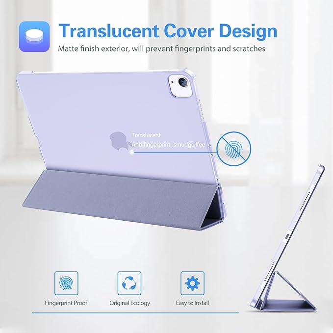 ProCase Smart Case for iPad Pro 12.9 2022/2021/2020/2018, Slim Stand Hard Back Shell Smart Cover for iPad Pro 12.9" 6th Gen/5th Gen/4th Gen/3rd Gen -Purple