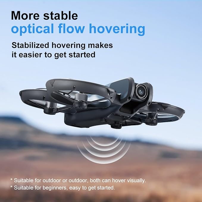 Hobby Mini Drone With Display Screen, Dual Cameras, 360° Propeller Guard, Optical Flow Positioning, Brushless Motor, One Key Takeoff/Landing, Headless Mode, Hovering, LED Light, 2 Batteries, Handbag, Beginner-Friendly FPV Remote Control Quadcopter, Sma...