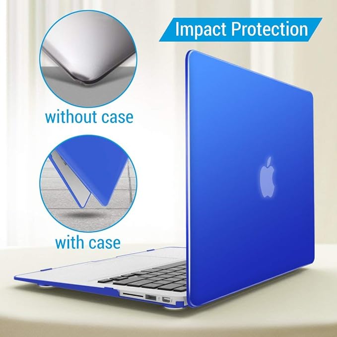 IBENZER Compatible with MacBook Air 11 Inch Case Model A1370 A1465, Soft Touch Plastic Hard Shell Case Bundle with Keyboard Cover for Mac Air 11, Royal Blue, A11RBL+1 A