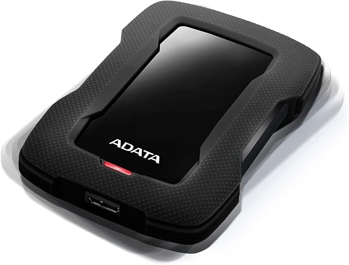 ADATA HD330 2TB USB 3.1 Shock-Resistant Extra Slim External Hard Drive Black (AHD330-2TU31-CBK)