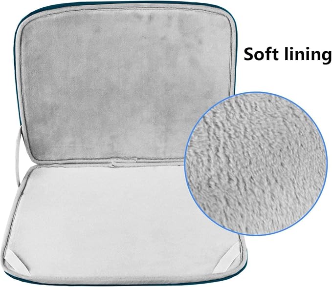 Laptop Sleeve 14 inch, Upgrade Durable Shockproof Protective Computer Cover Flip Case Briefcase Carrying Bag Compatible with 14" HP, Lenovo, Asus, Acer, Notebook, Chromebook Computer, Cyan