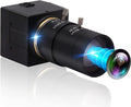 4K USB Camera 5-50mm 10X Optical Zoom Manual Lens 2160P CS-Mount USB Webcam Varifocus Camera Close-up Plug and Play Compatible for Windows Mac OS X Linux