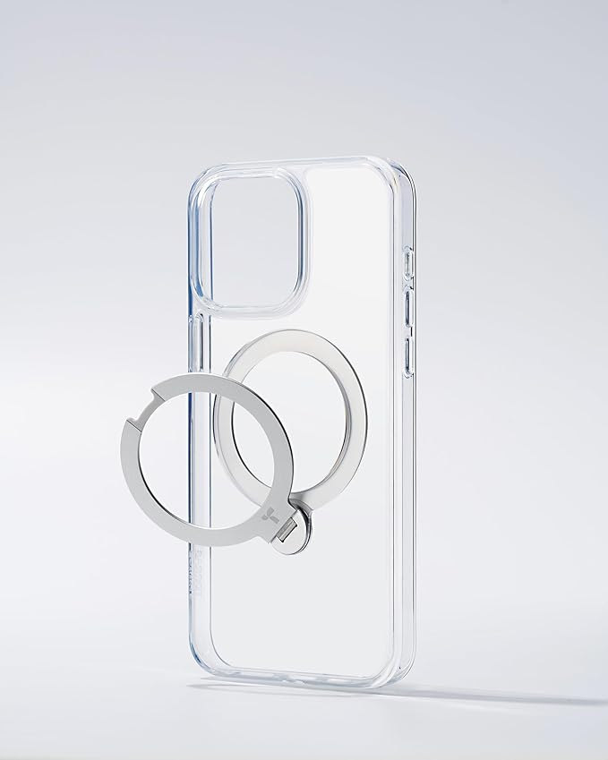 TORRAS 360° Spin Magnetic Stand Case for iPhone 16 Pro Max Case, Fit for MagSafe, 12FT Military Grade Protective Case for 16 Pro Max Phone Case with Kickstand Rotatable, Ostand Spin, Clear, 6.9 inch