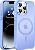 Newfuture Designed for iPhone 14 Pro Max Case with Magnetic [13 FT Military Drop Protection] [Compatible with Magsafe] Slim Translucent Matte Shockproof with Anti-Fingerprint Phone Case, Blue