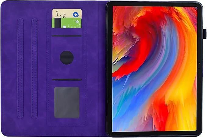 for iPad 9.7 Inch Case iPad 6th/5th Generation Case 2018 2017, Embossed Suede Leather Folio Stand Cover for iPad 9.7 inch/Pro 9.7/Air 2/Air 1, Auto Sleep/Wake, Purple Bird Flower Embossing