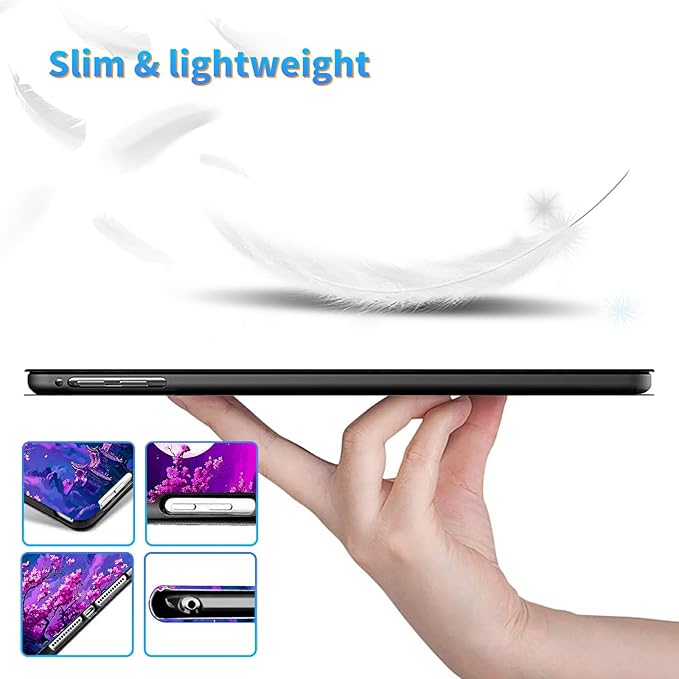 for Kindle Scribe 10.2 Inch 2022/2024 Released Tablet Case, Slim Kickstand Stand Leather Smart Cover with Auto Wake/Sleep, Purple Mountain Moon