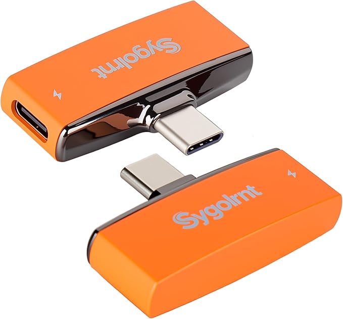USB C Flash Drive for iPhone Photo Stick 128GB Thumb Drive with Type-C Charging Port, USB Memory Stick for Photos Videos, High Speed Jump Drive External Storage for iPad/Android Phones/PC (Orange)