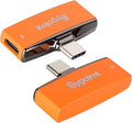USB C Flash Drive for iPhone Photo Stick 128GB Thumb Drive with Type-C Charging Port, USB Memory Stick for Photos Videos, High Speed Jump Drive External Storage for iPad/Android Phones/PC (Orange)