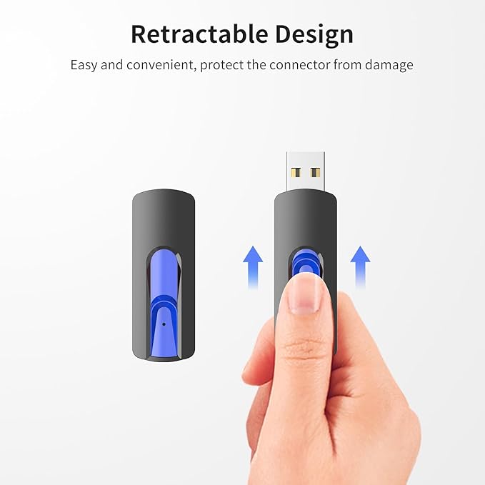 RAOYI 10Pcs 16GB USB Flash Drives Slide Retractable Memory Stick Bulk USB 2.0 Thumb Drive Jump Drive Zip Drive USB Sticks Data Storage Backup for PC Mac (16G, 10 Mixed Color)