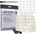 BTF-LIGHTING IP68 Waterproof Outdoor RGBW LED Strip 5050SMD RGB+Warm White(3000K-3500K) 4 Color in 1 DC24V 16.4ft 5m 60LED/m Multi-Colored Light White PCB Can Work Outdoor(No Adapter or Controller)
