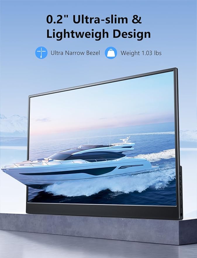 Portable Monitor, 14 inch 3:2 QHD IPS Laptop Display, Dual USB C HDMI Laptop Screen Extender, 2160 * 1440P Gaming Display with 2 Speakers, Travel Monitor for Laptop PS4/5 PC Phone Xbox Switch
