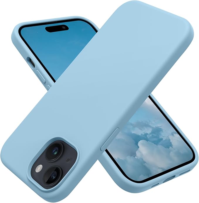 OTOFLY Compatible with iPhone 15 Case, Silicone Shockproof Slim Thin Phone Case for iPhone 15 (6.1 inch),(Baby Blue)