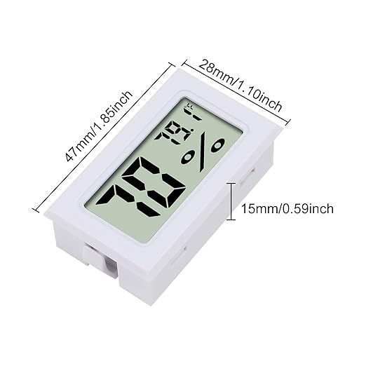 3Pcs Mini Digital Thermometer Hygrometer Electronic Temperature Humidity Gauge Meters Indoor LCD Display Fahrenheit for Greenhouse,Garden,Car Cellar and Office